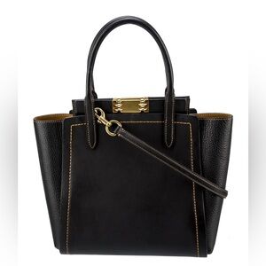 Coach 1941 Troupe Tote (large) - Black glovetanned leather with gold hardware